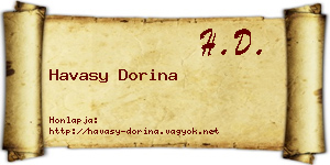 Havasy Dorina névjegykártya